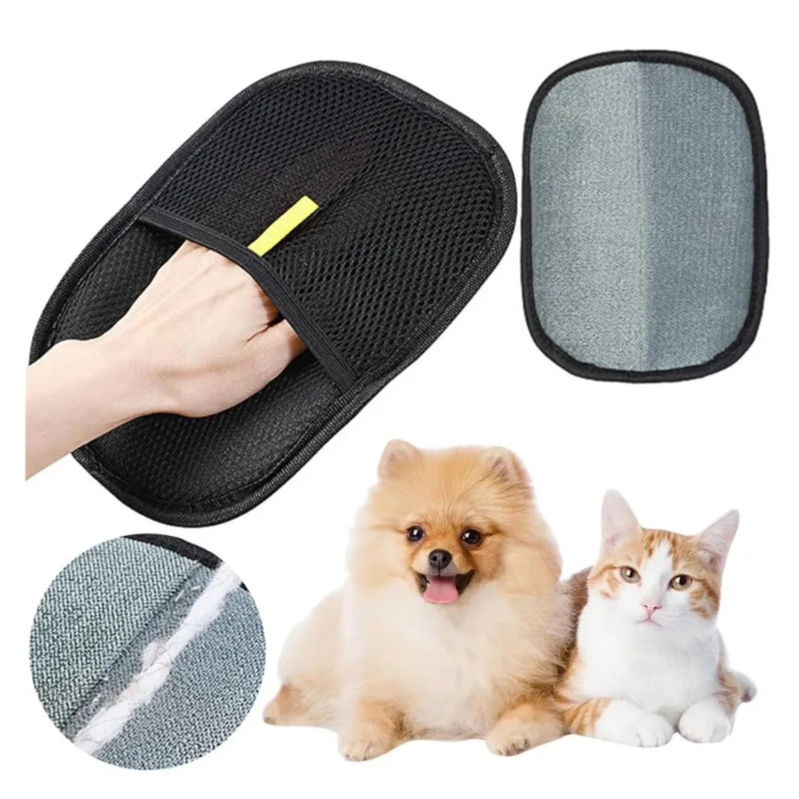 Gant De Toilettage pour Animaux, Brosse Éliminatrice De Poils, pour Chien, Chat, Lapin, Longs Et Courts Poils Bouclés | Ramassage efficace des cheveux. Toucher doux for la peau(1pcs)