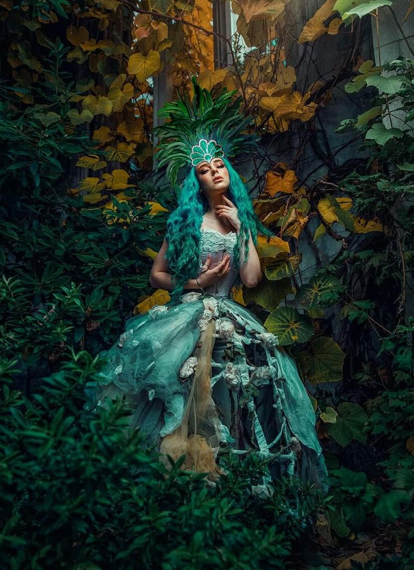 HOMELEX Women's Black Feather Headpiece Carnival Caribbean Headdress Showgirl Accessories - Image 6