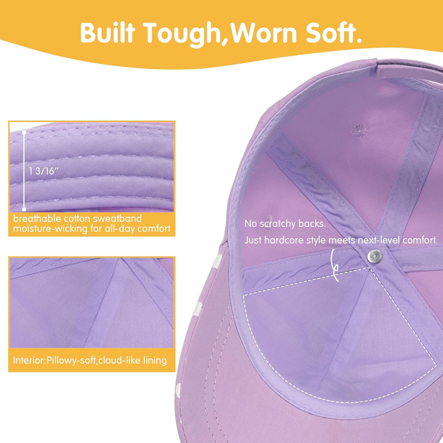 WILLPORT Adorable Embroidery Kids Baseball Cap for Age 0-5,Cute Printed Adjustable Cotton Toddler Baseball Hat for Boys Girls - Image 5