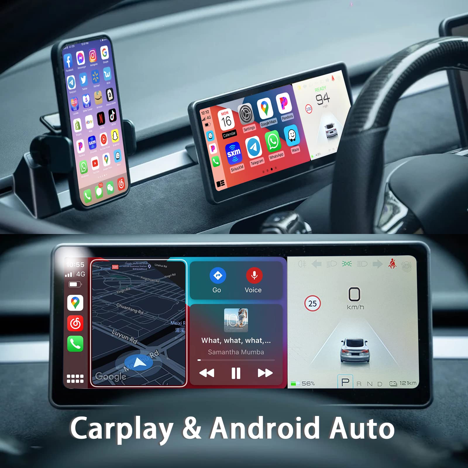 Buy VERKOKAPPA Tesla Carplay Android Auto Model Y/3 Tesla Heads Up