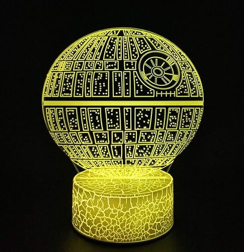 Miniatura 5 de Luz nocturna de ilusión óptica 3D, lámpara de escritorio LED creativa visual con control táctil, 7 cambios de color, alimentada por USB, para