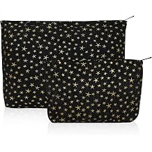 Wudygirl 2 Pcs Travel Makeup Bag Star | Cosmetic Bag for Women, Cute Star Makeup Pouch Portable Travel Handbag for Cosmetics, Skincare & Toiletries