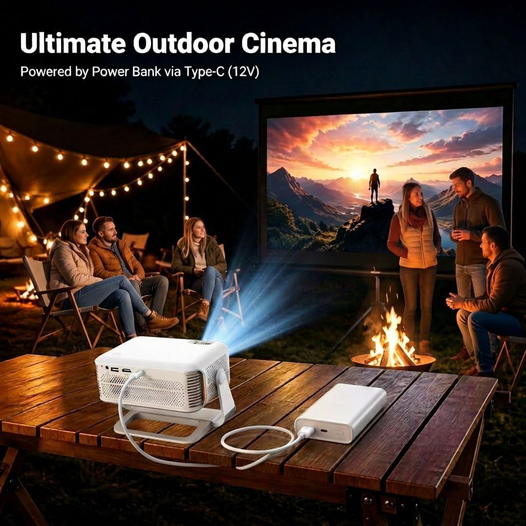 Native 1080P Portable Projector, PD Power Bank Compatible, 250 ANSI image 4