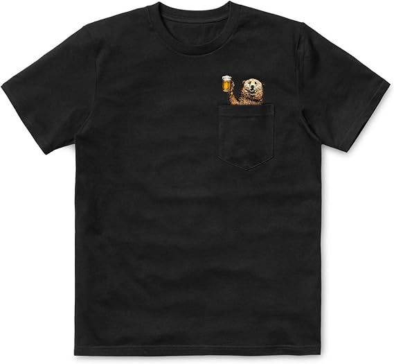 Funny Pocket T-Shirt Bear Middle Finger 