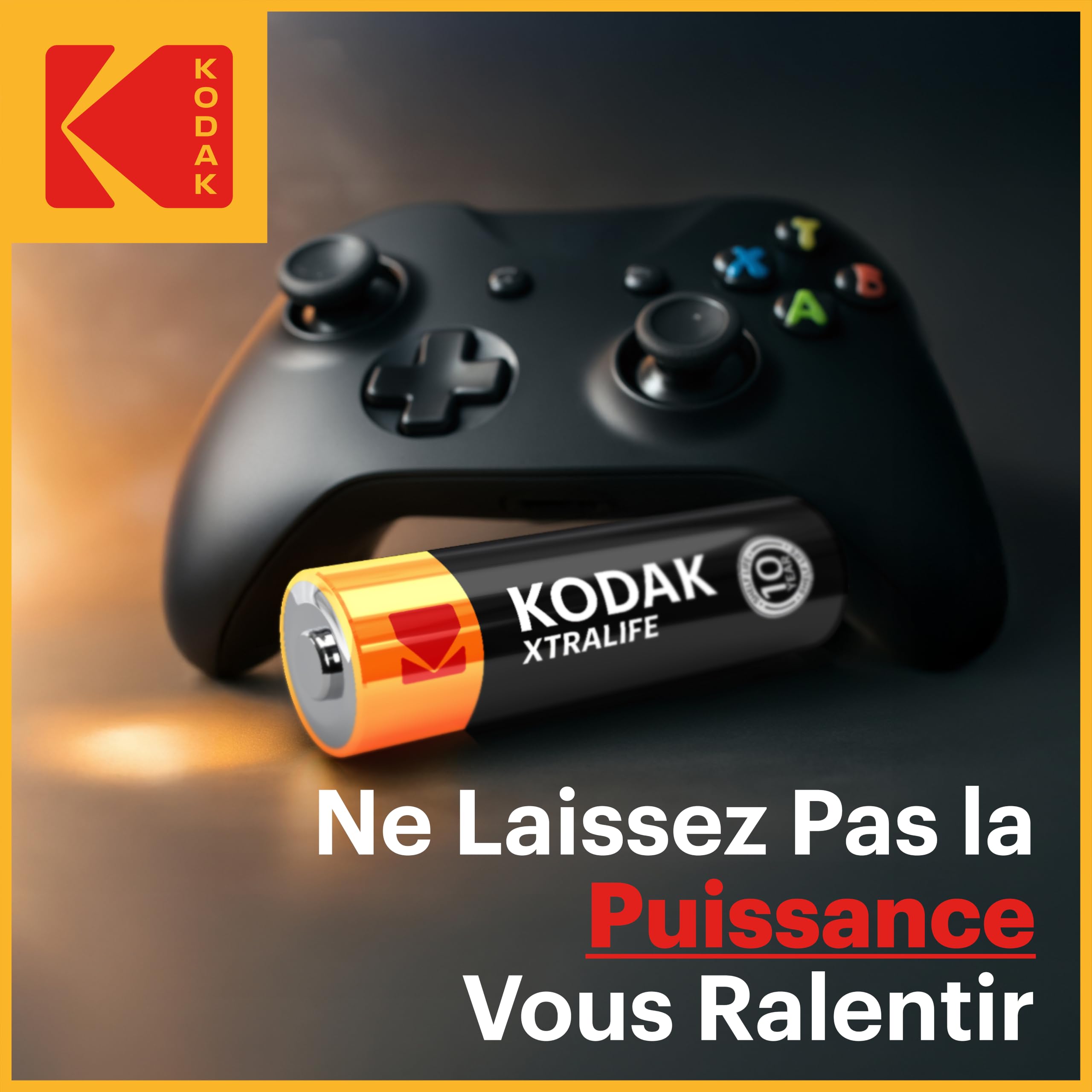 Kodak Xtralife - Paquete de 100 pilas AA, doble A, 1,5 V, 10 años de vida útil, LR6, paquete económico a granel para dispositivos de alto uso, alto drenaje, 12 veces más potencia