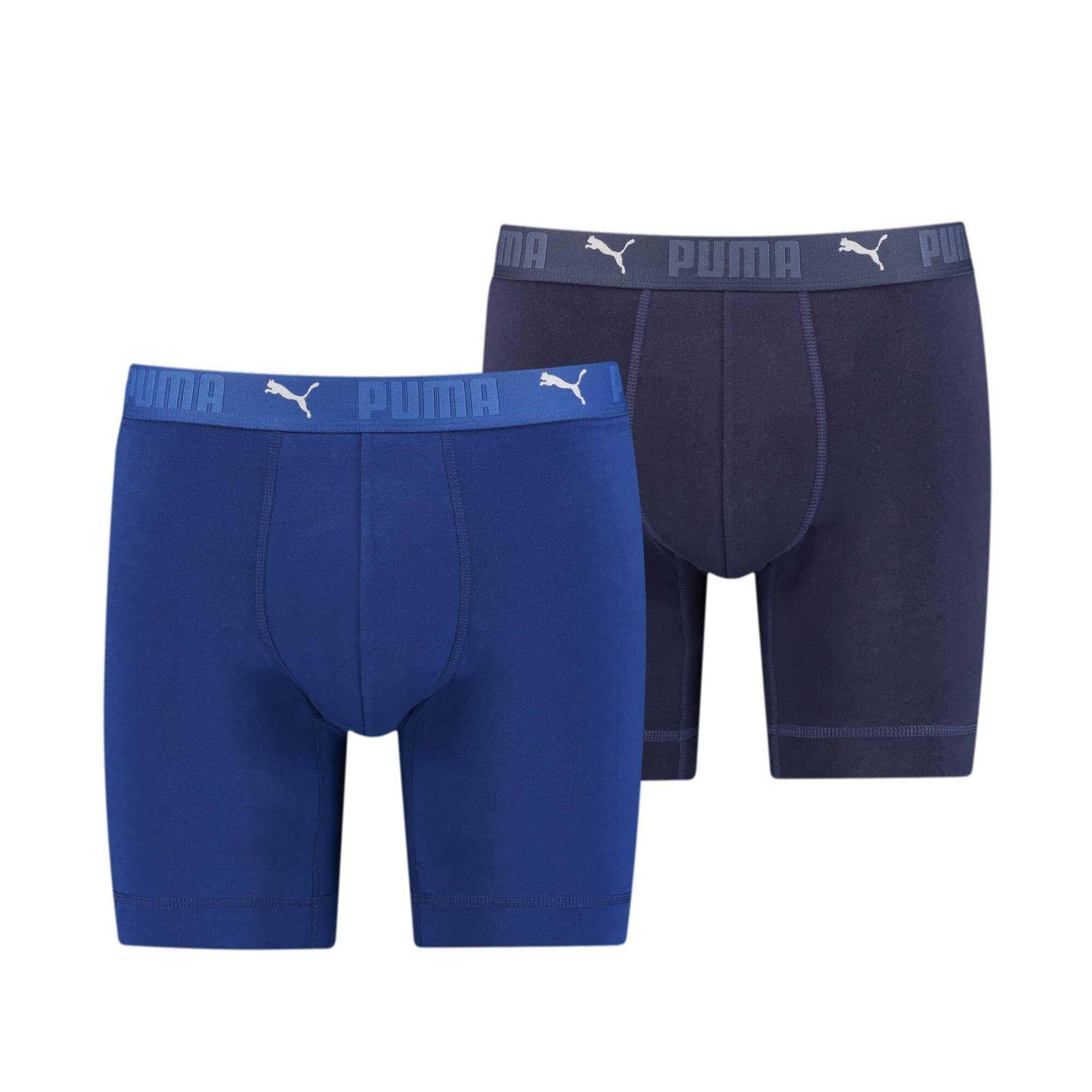 PUMA mens Sport Cotton Long Boxer Boxer shorts, blue combo, Extra Large