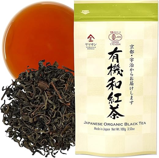 Japanese Organic Black Tea Loose Leaf, 100% made in Japan, 100g tea leaves【YAMASAN】 9 Japanese Organic Black Tea Loose Leaf, 100% made in Japan, 100g tea leaves【YAMASAN】