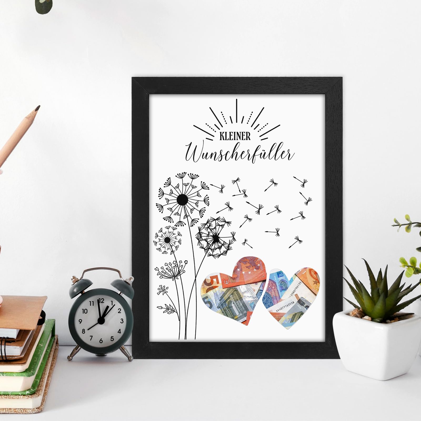 Tirelire Cadre Photo Carte Anniversaire Bois Avec Cadre Photo - Cadeau Argent Original - Tirelire Déco Cassettina In Legno