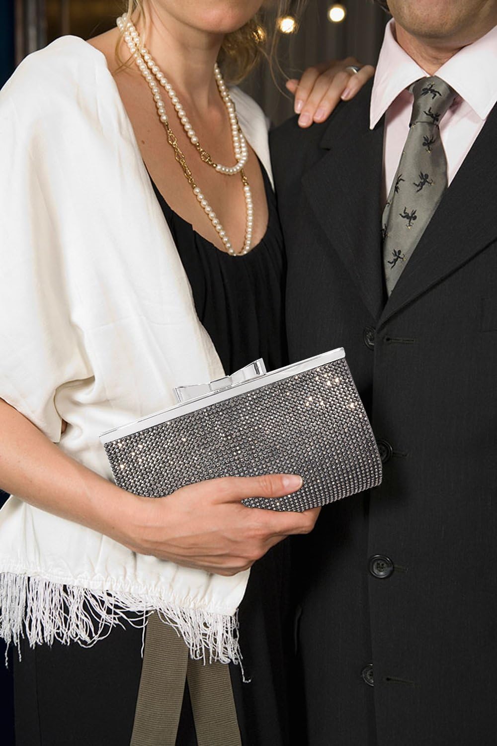 Evening Clutch Bag Cocktail Prom Sparkly Rhinestone Crystal Bride and Bridesmaid Wedding Party Formal Purses for Women - Image 3