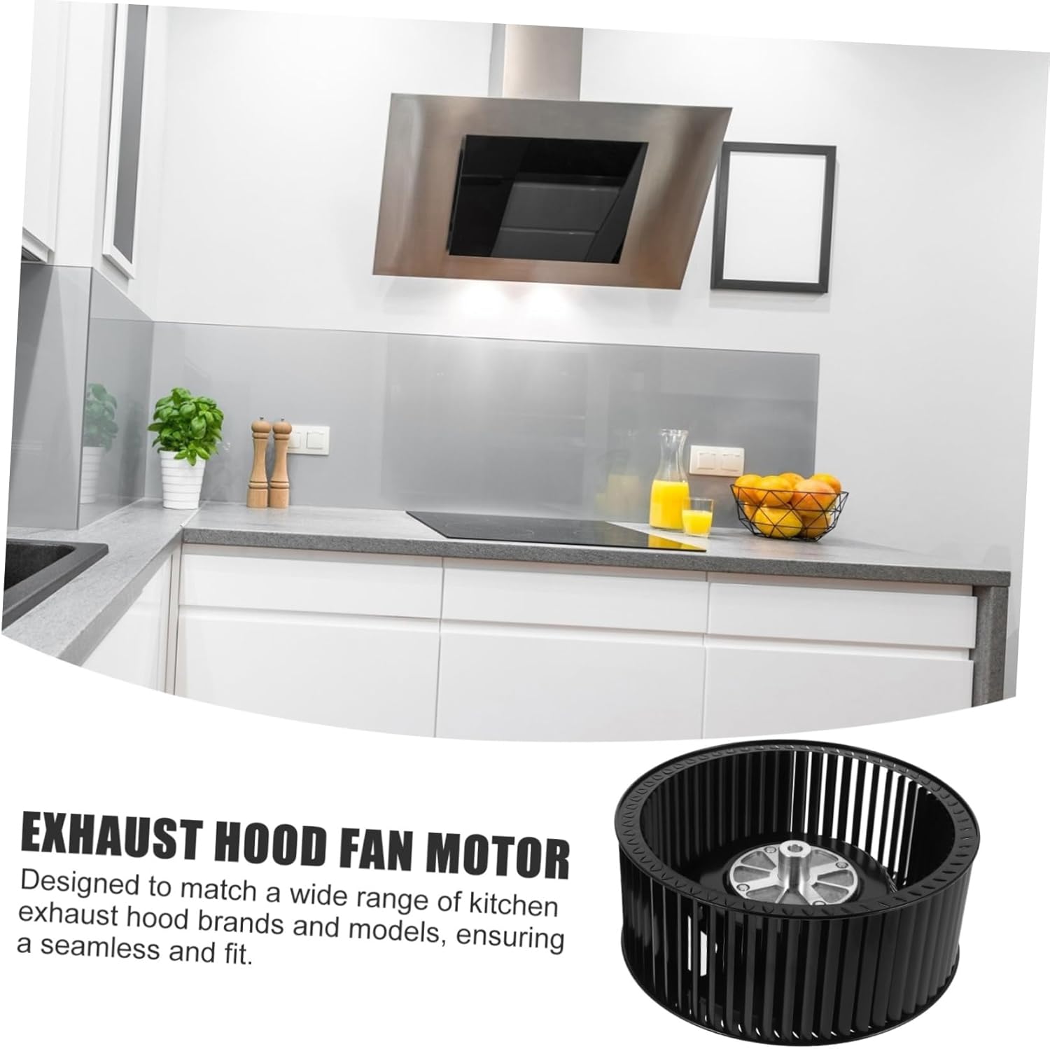 2pcs Vent Hood Blower Wheel Filter Replacement for Kitchen Exhaust Hood Low Noise High Compatibility Durable Motor Assembly Various Models