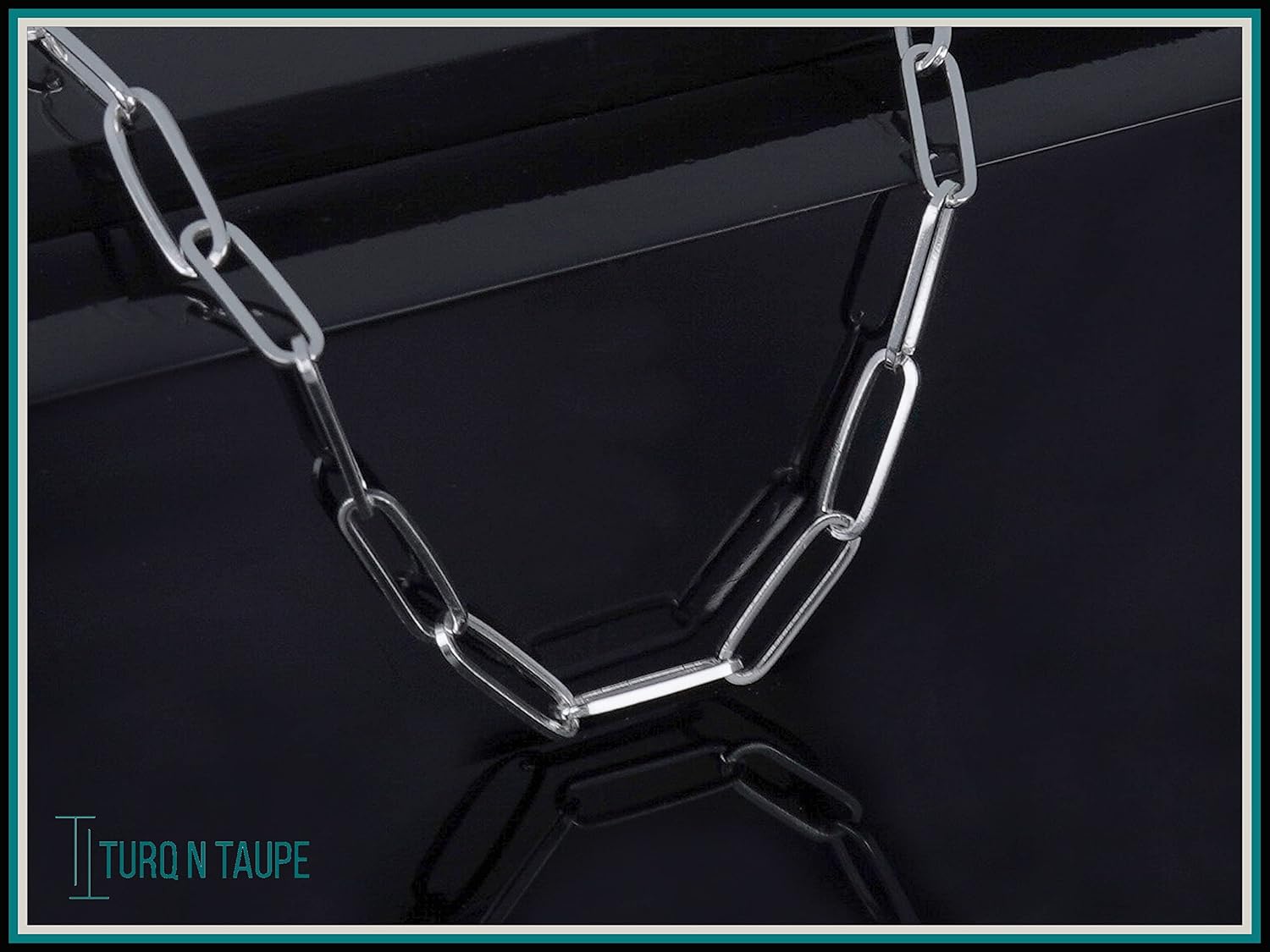 925 Sterling Silver Italian Design Long Link Paper Clip Chain Necklace for Women Girls Men & Boys - Length: 16+2 Inches