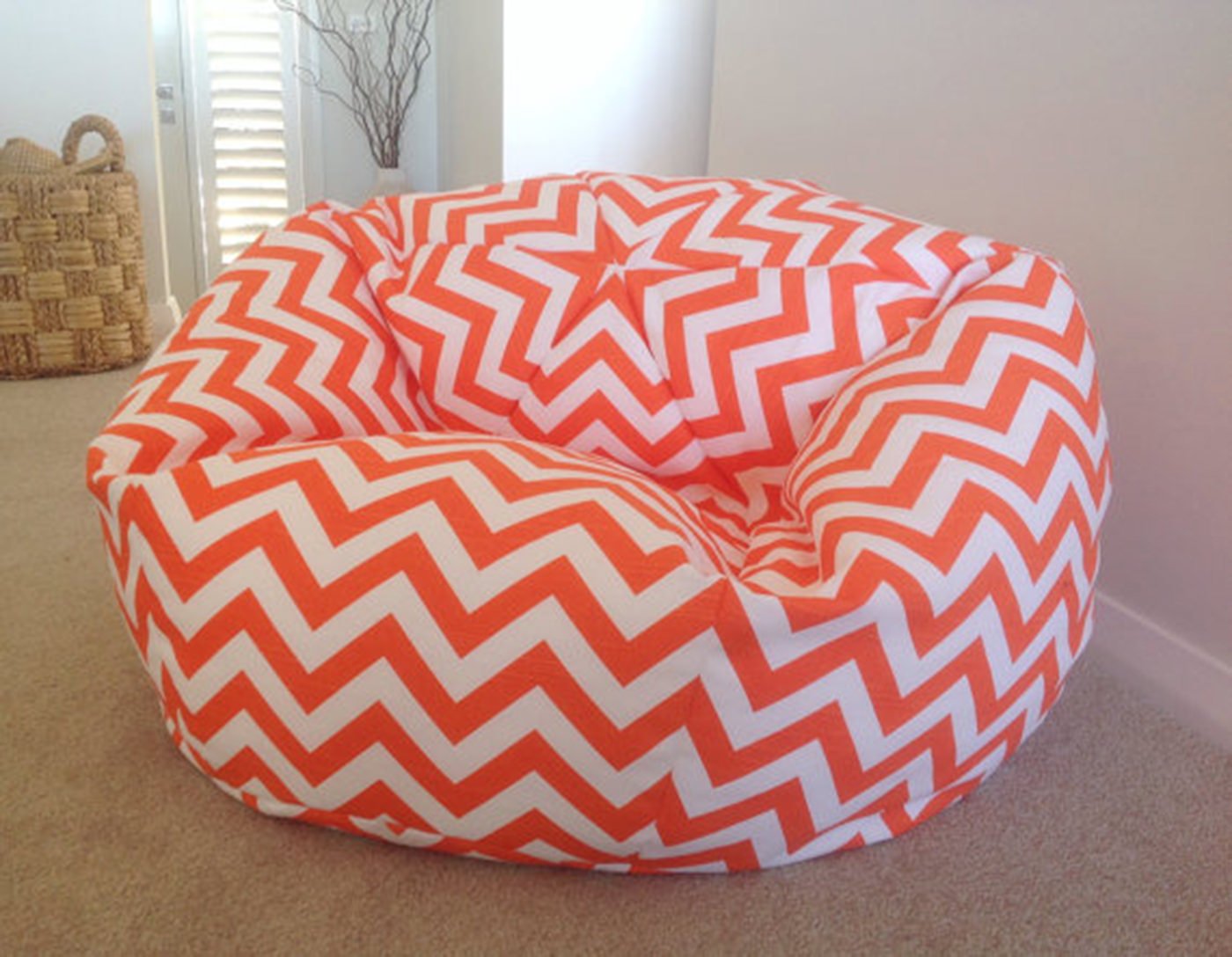 Buy Chevron pattern bean bags xxl with beans filled, Provides Ultimate