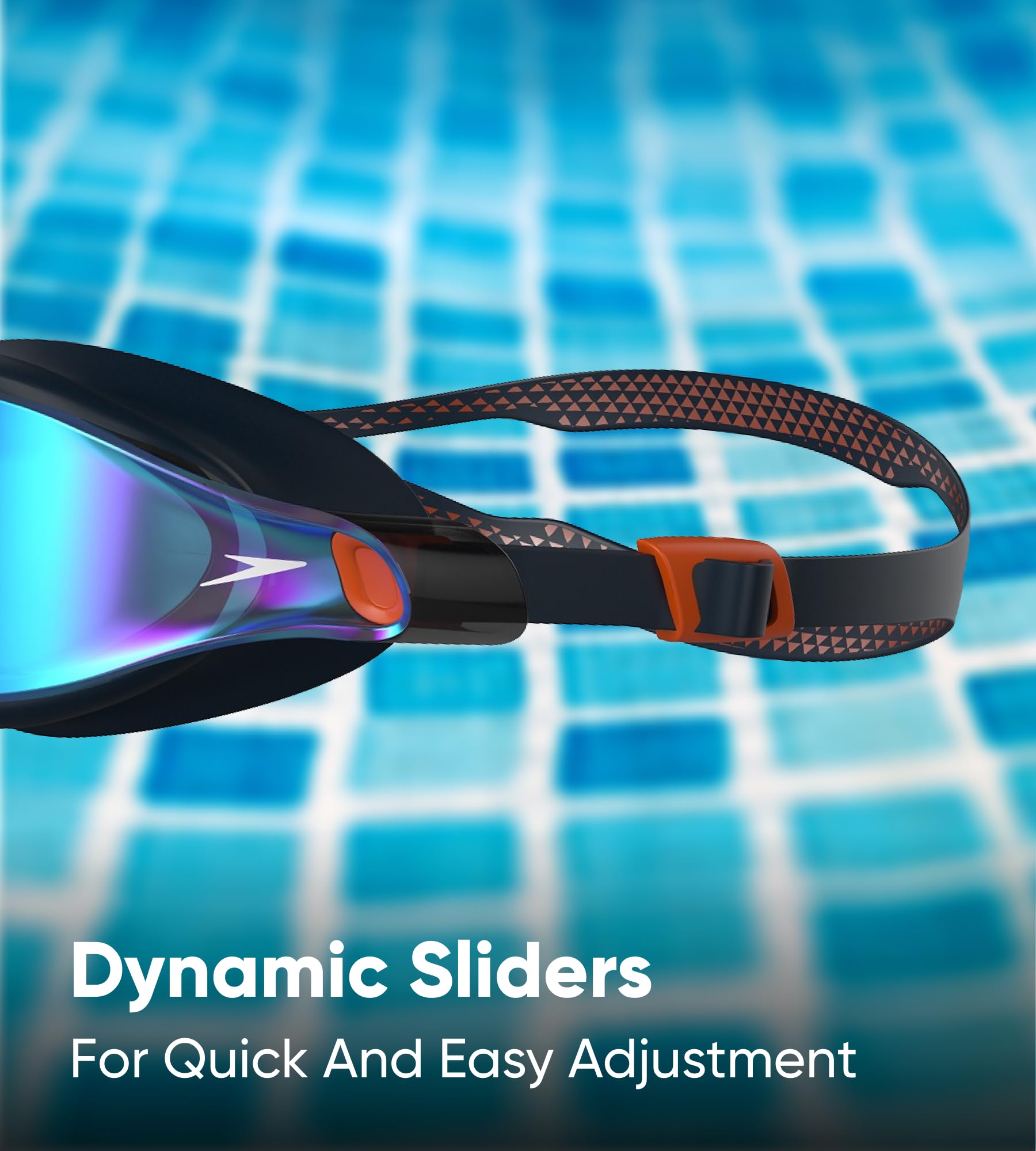 Speedo Okulary pływackie Vue klasy V unisex | pływanie | okulary, biały/prawdziwy kobalt/Maderin Peel/Smoke, jeden rozmiar