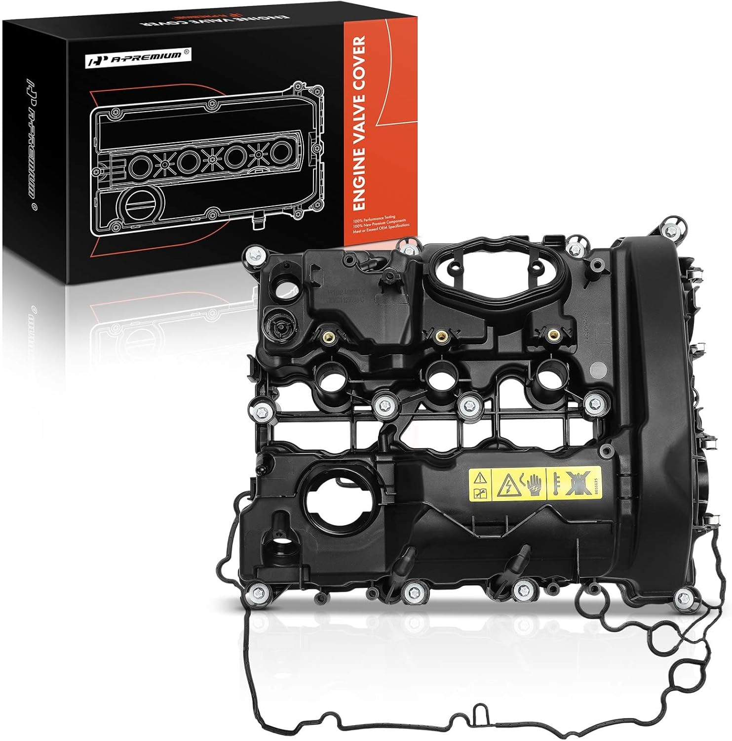 A-Premium Engine Valve Cover, with Gasket & Bolts, Compatible with Mini Cooper 2014-2019, Cooper Clubman 2016-2019, Cooper Countryman 2017-2019, L3 1.5L DOHC, Replace # 11127611277