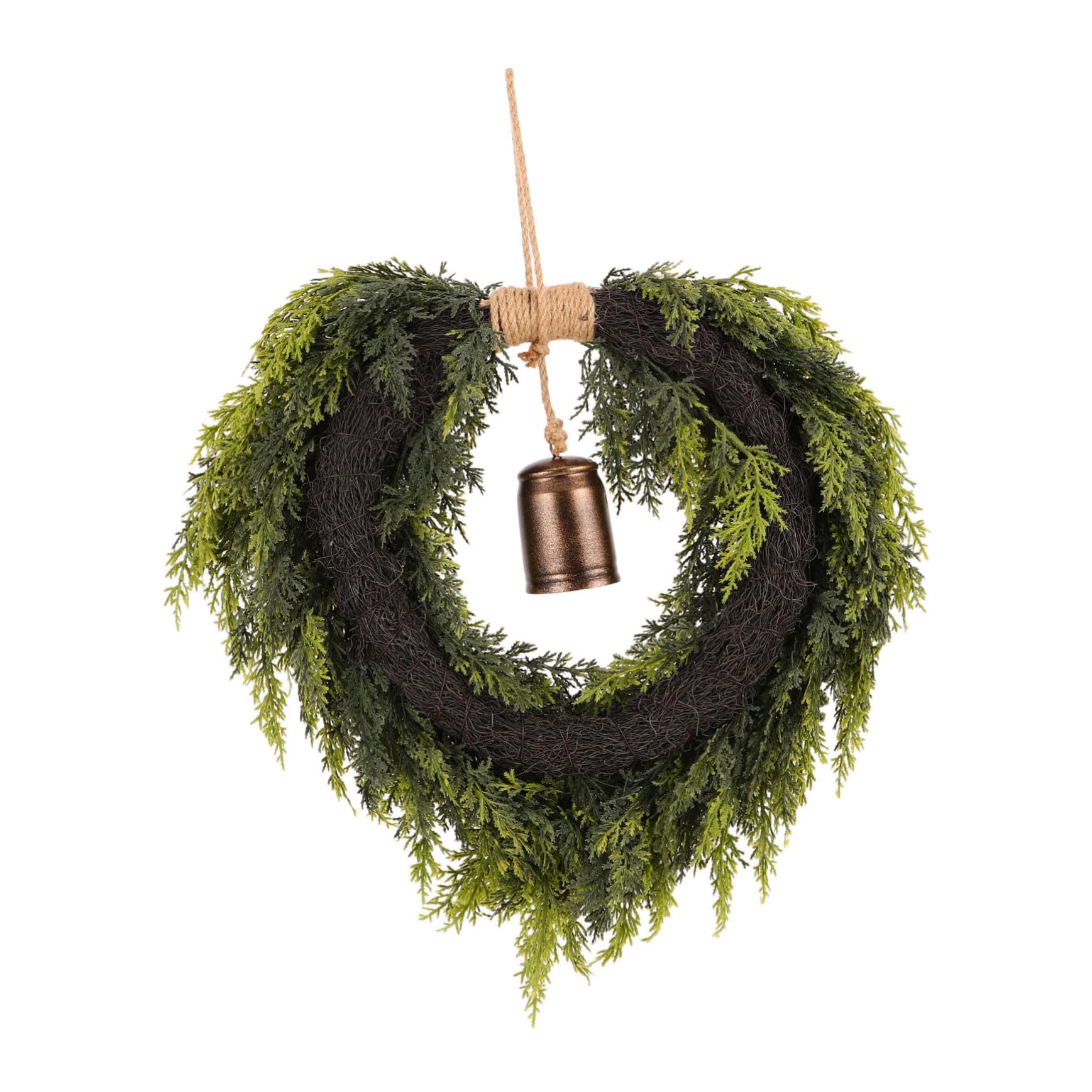 Décoration de Noël rustique guirlande suspendue et couronne de pin