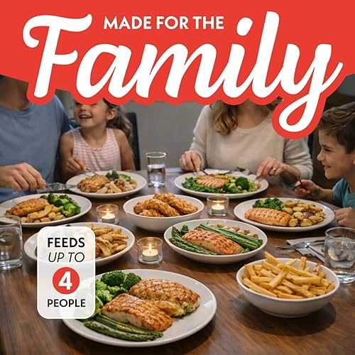 Miniatura 7 de Gourmias - Freidora digital de aire de 4 cuartos de galón de 1300 W con 12 ajustes preestablecidos de un solo toque, tecnología FryForce 360,