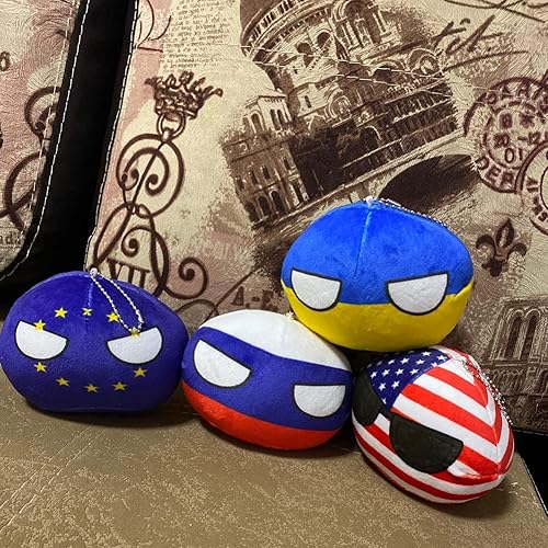 Miniatura 4 de Wgxzyq Pelota de campo de 4 pulgadas, juguete de peluche de bola de campo, regalo de cumpleaños y Navidad para niños y niñas (Unión Soviética, 4