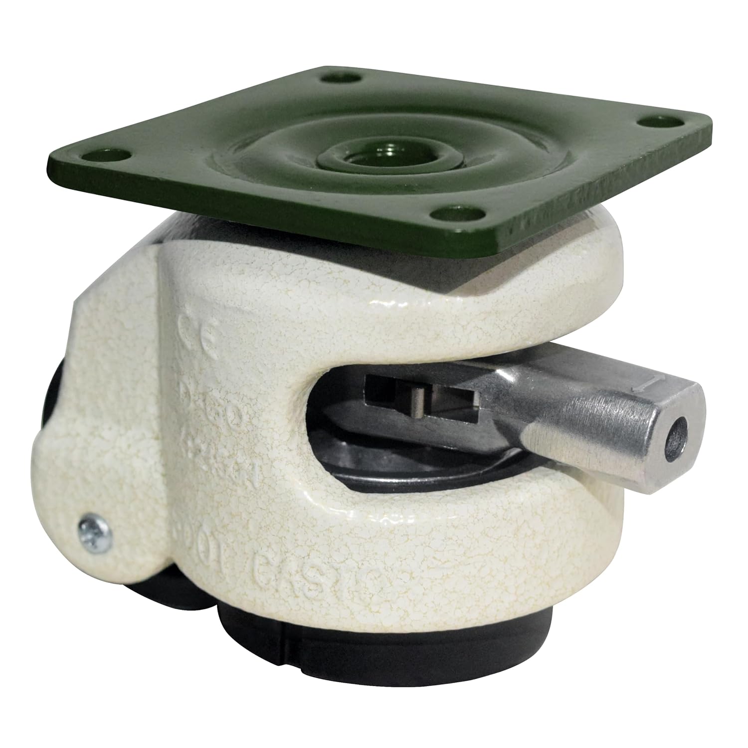 Set of 4 Heavy Duty Leveling Casters, 2" Upgraded Handle Design, 60F Adjustable Casters with Feet, Total Capacity 2200 Lbs