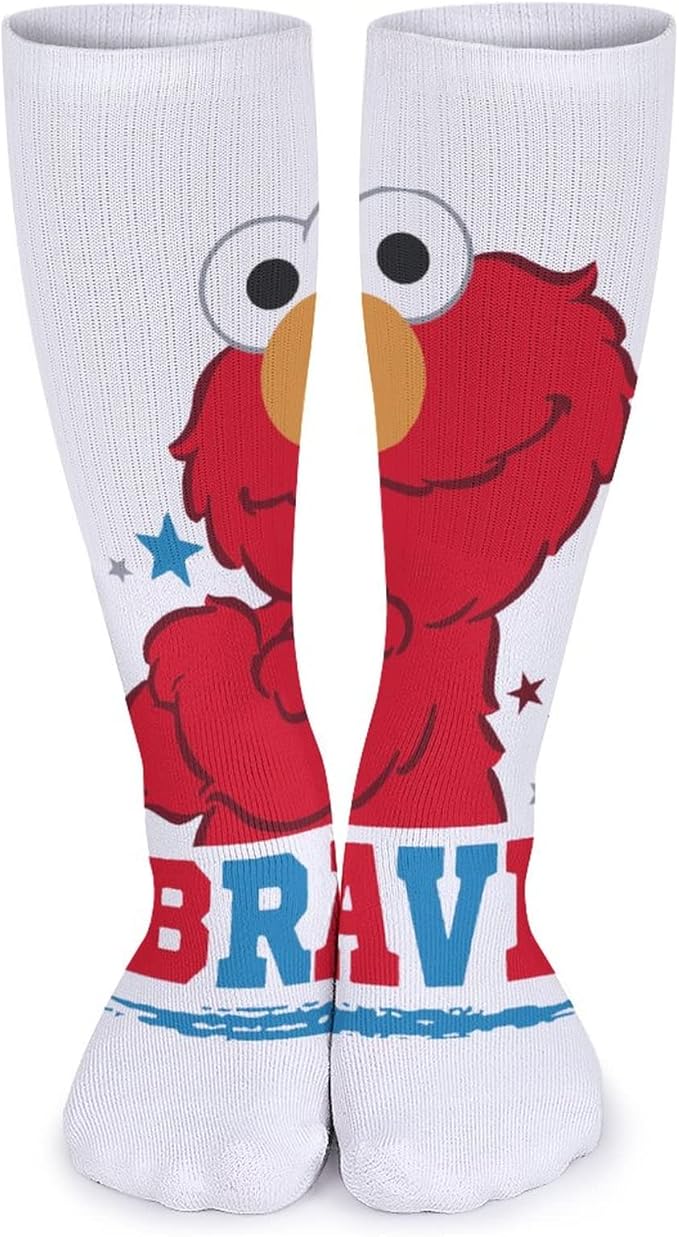 Amazon セサミストリート エルモbreathable Stockingsショートソックス ソックス レディース メンズ キャラクター プレゼント グッズ かわいい 靴下 クルーソックス 派手 おしゃれ かわいい プリント カラフル 快適性 通気性 スニーカーソックス 21 25cm スポーツ
