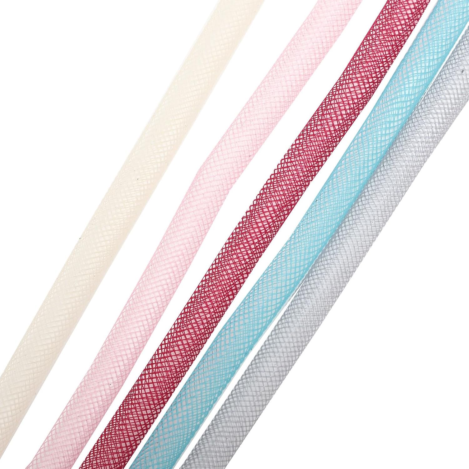 5pcs Nylon Mesh Tubing for DIY Bowknot Jewelry Making Crafts