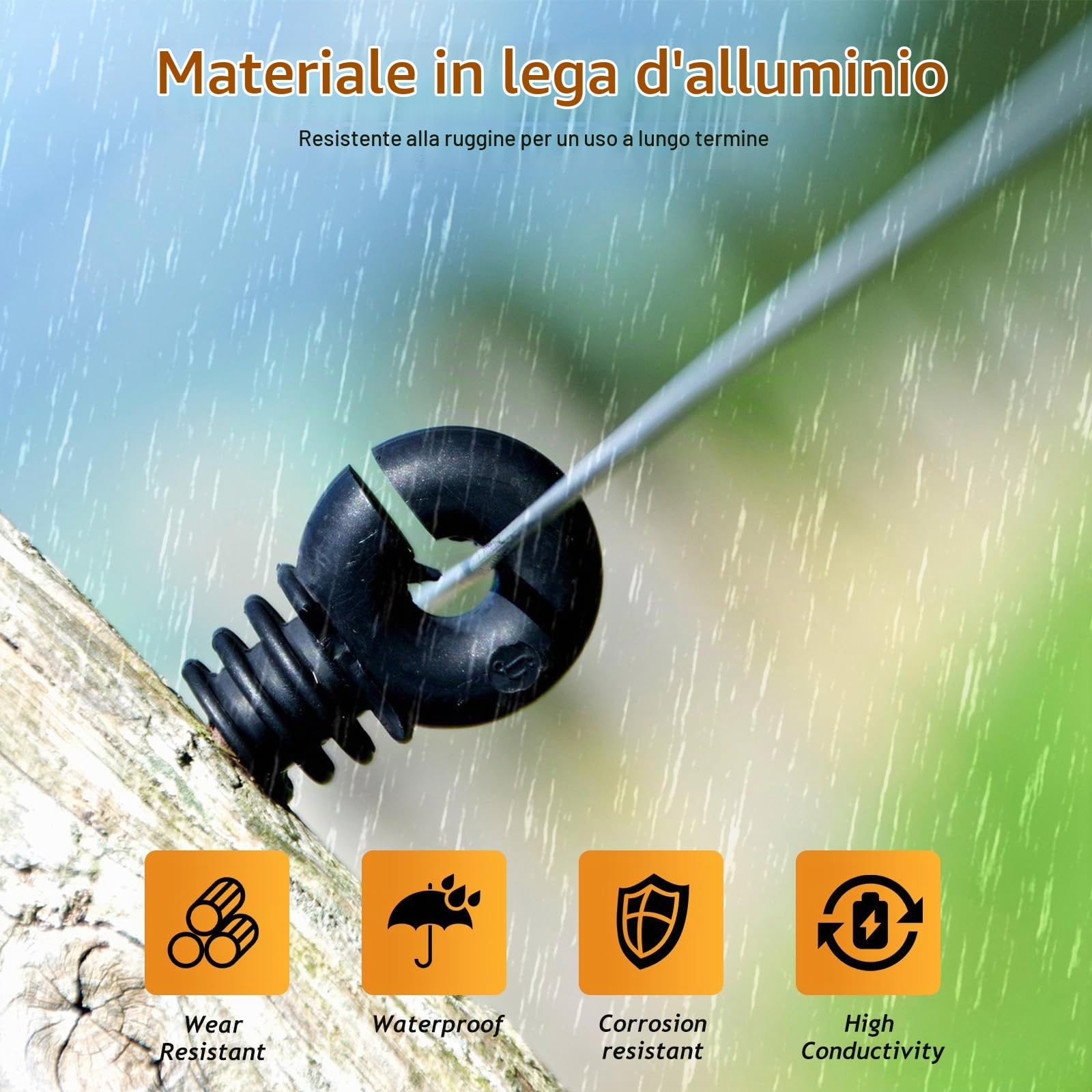 Filo in Alluminio 17 Gauge per Recinzione Elettrica 608 m | 2000 ft, Alta Conduttività, Antiruggine, 4× Migliore dell’Acciaio, Filo Resistente per Recinzioni di Fattoria e Giardino