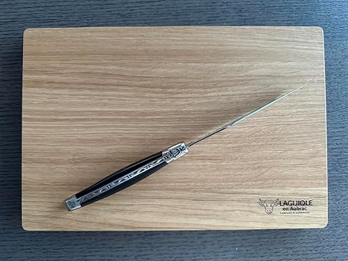 Miniatura 7 de Laguiole en Aubrac L uxury: cuchillos para carne de acero inoxidable totalmente forjados, 6 piezas con mango de cuerno de búfalo, refuerzos pulidos
