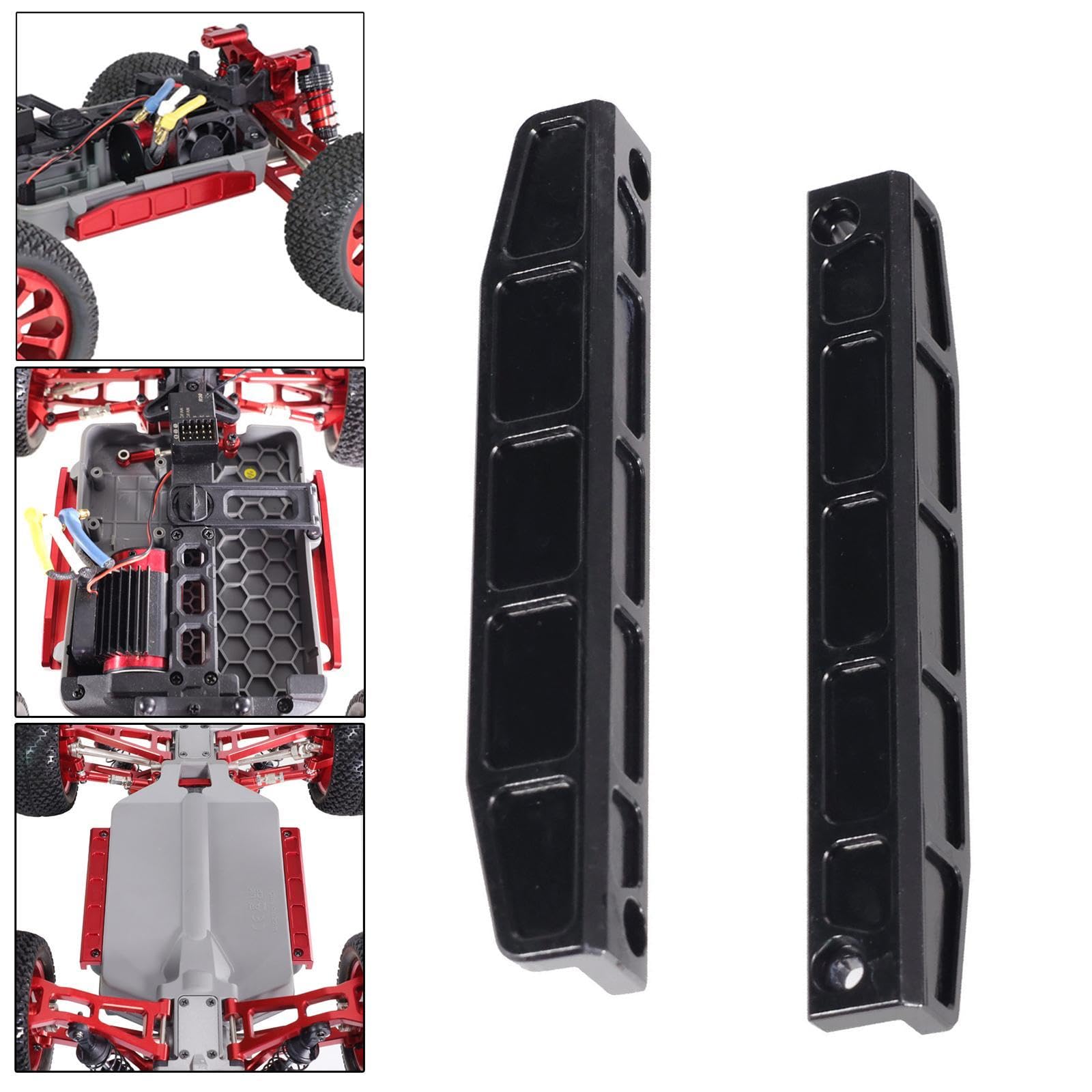 Harilla und rechter Chassis-Kantenschutz, Ersatzteil, Spielzeug, Hobby-Montage, Chassis-Zubehör, Seitenschutzteile für H16E 1/16 RC-Auto, Schwarz