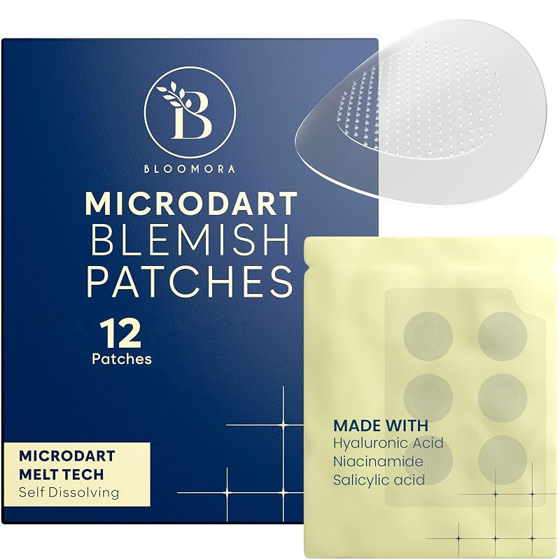 BLOOMORA Adesivo facial com microcristais, niacinamida, ácido salicílico e ácido hialurônico