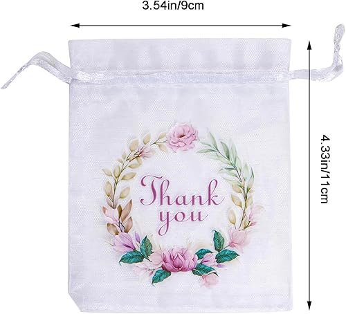 Miniatura 2 de Bskifnn Bolsas de organza de satén con cordón de organza para dulces, bolsas de regalo de fiesta de boda, bolsa de regalo, bolsas de joyería (50)