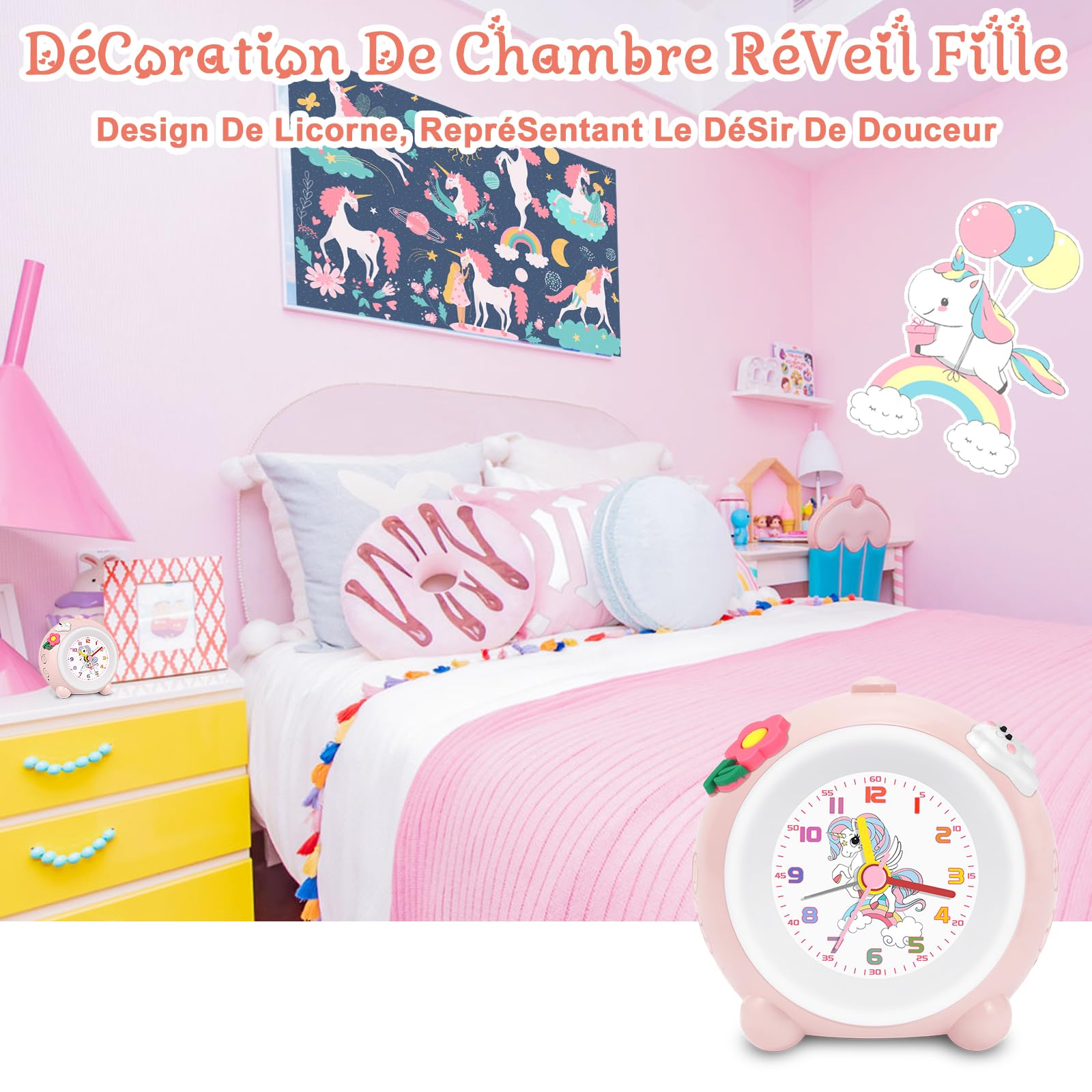 Sveglia Per Bambini Senza Ticchettio - Sveglia Analogica Silenziosa Con Luce Notturna, Regalo Per Scuola