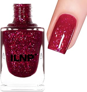 ILNP Curtain Call - Deep Magenta-Based Iridescent Flakie Shimmer Nail Polish