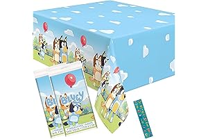 Bluey Birthday Decorations - Rectangular Plastic Table Covers