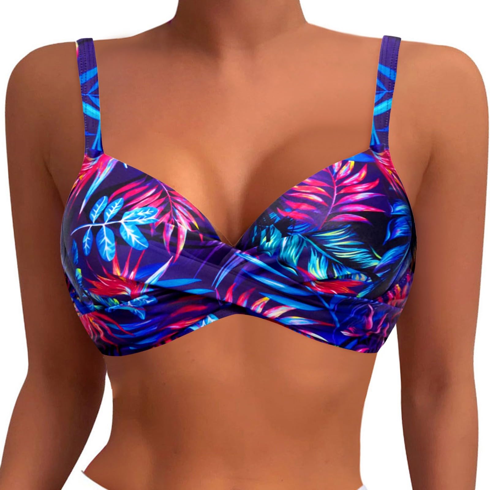 Generisch Bikini Mujer Set Traje de Baño Traje de Baño Mujer Bikini con aros Parte Superior Push Up Swimmoberteil BH Acolchado Badeanzugoberteile 2025