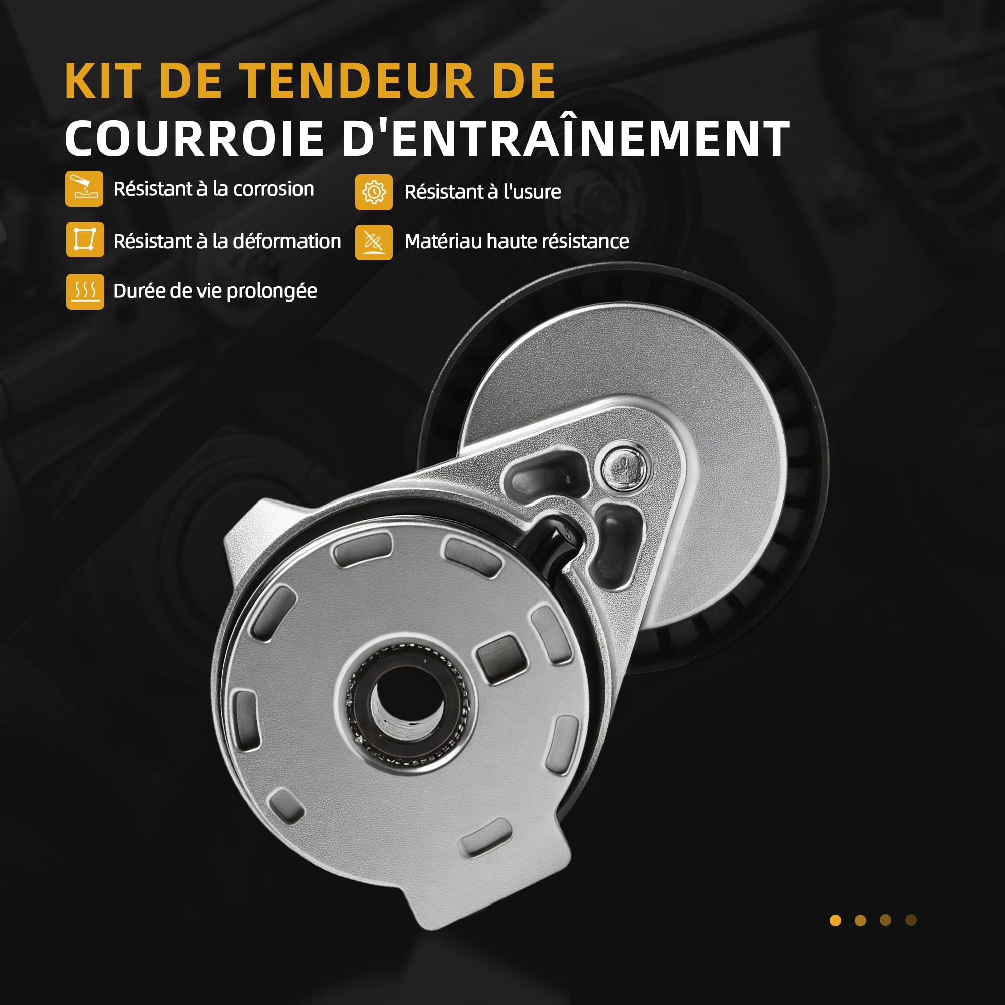 K066PK1195 Kit de courroie multi-V compatible pour Dacia Dokker Duster Lodgy 12-24 pour Classe A B GLA CLA 12-21 pour Juke Note Qashqai 2 10-24 pour Captur Clio 4 Fluence Grand Scénic Megane 3 4# 6PK