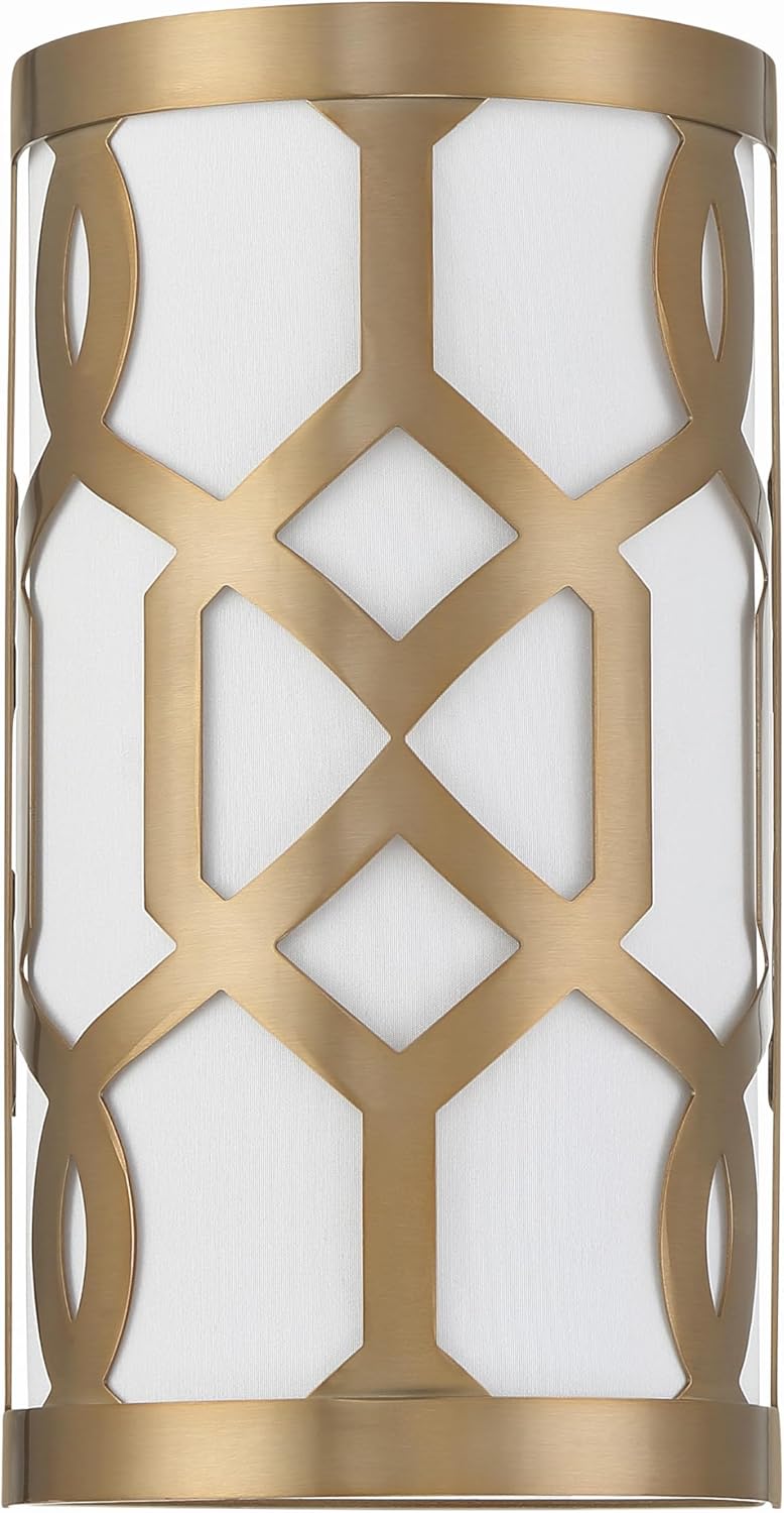 Libby Langdon for Crystorama Jennings 1 Light Aged Brass Sconce