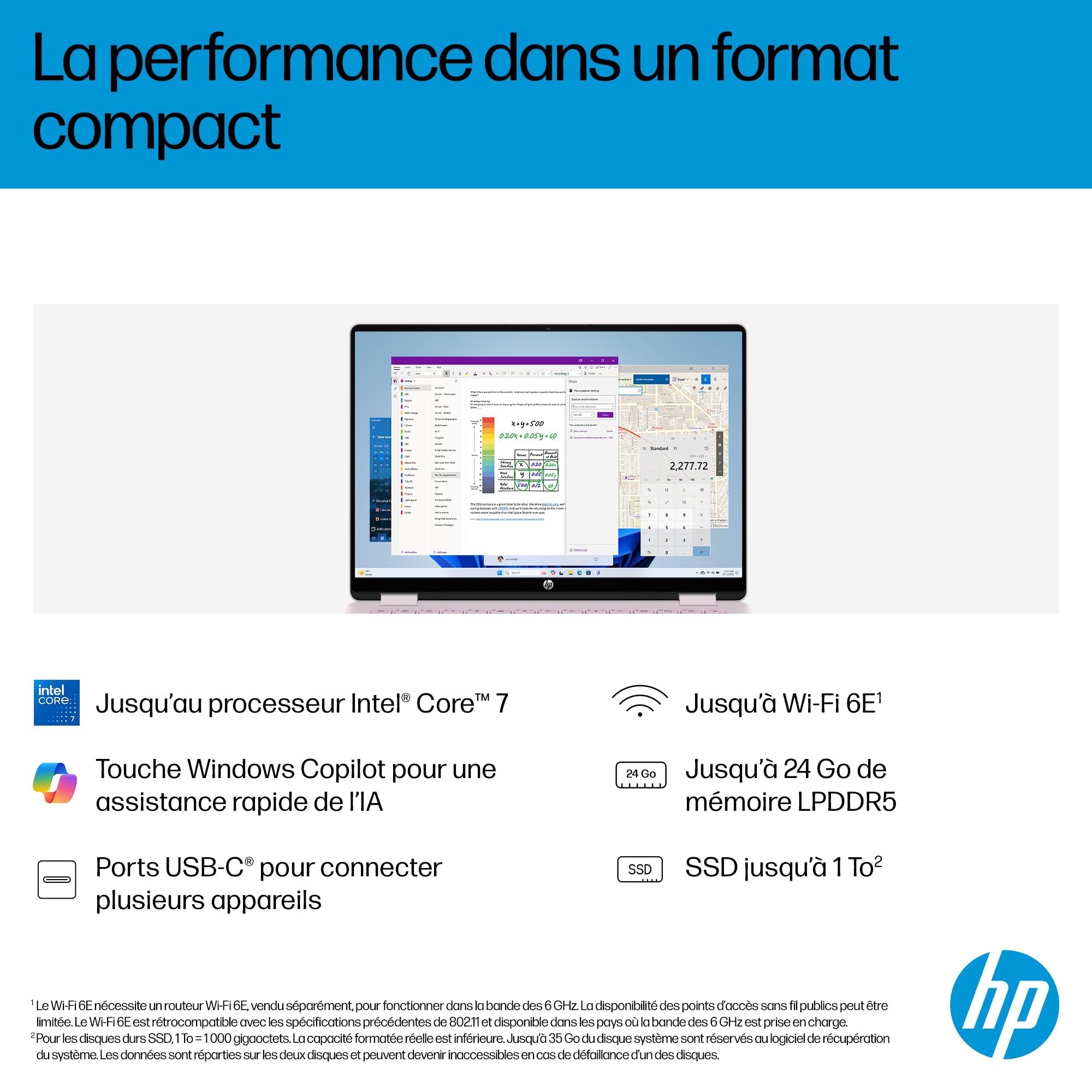 HP Omnibook 5 Flip 14-fp0000sf Ordinateur Portable Convertible 14" WUXGA IPS Tactile, PC Portable (Intel Core i7-1355U, RAM 16 Go, SSD 512 Go, Intel Iris XE, Windows 11), Laptop Argent, AZERTY