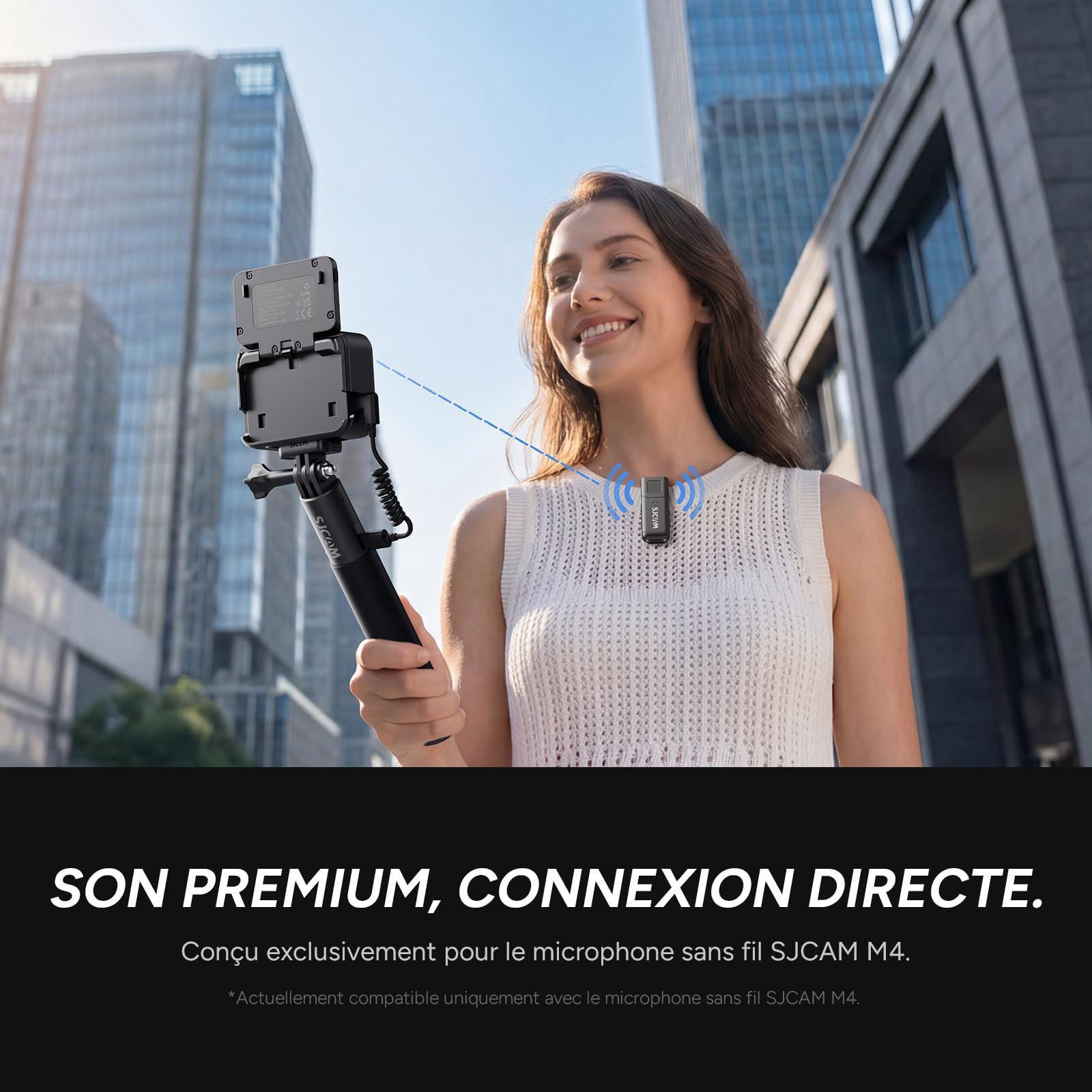 SJCAM SJ30 8K/20FPS,4K/60FPS Camera Action Dual Objectif avec Autonomie 7H | Écran Tactile Rabattable 2,51", Stabilisation Steady Motion 2.0,Camera Vlog pour Moto,Randonnée