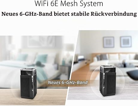 ASUS ZenWiFi Pro ET12 AXE11000 Tri-Band WiFi 6E Mesh System Set of 1