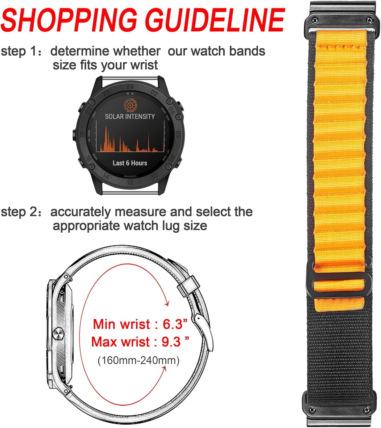 Compatible With Garmin, Rugged Woven Nylon Sport Band with G-hook Watch Band For fēnix/Forerunner/Vivoactive/Approach/MARQ/quatix/D2 Series Tough Replacement Band For Men - Image 5