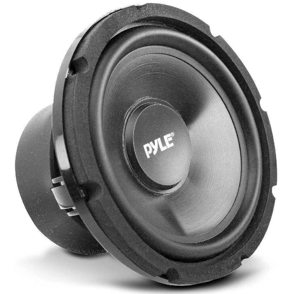 KIT SET PER PYLE PLMW83 1 subwoofer da 20 cm 200 mm 8" di diametro, 100 watt rms 200 watt max, singola bobina, impedenza 4 ohm, 91 db, sospensione in gomma, per bagagliaio auto, 1 pezzo