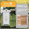 Beehive Starter Kit,Self-Flow Hive Beehive Starter Kit,Frame Complete Bee Box with Observation Window & Honey Spout,Carpenter Bee House,for Garden Pollinators
