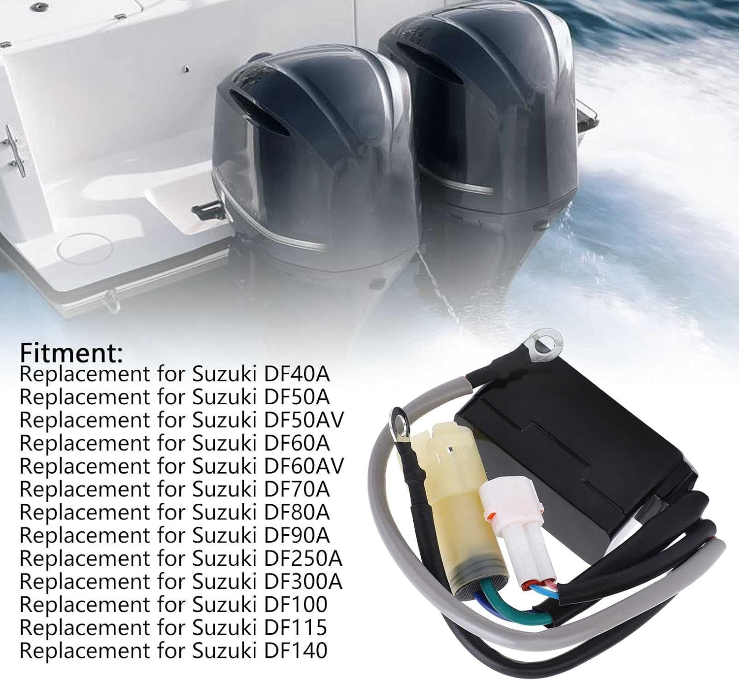 Power Tilt Trim Relay Assembly for DF40A DF50A DF50AV DF60A, OE Number 38410 Replacement for DF70A DF80A DF90A DF250A DF300A