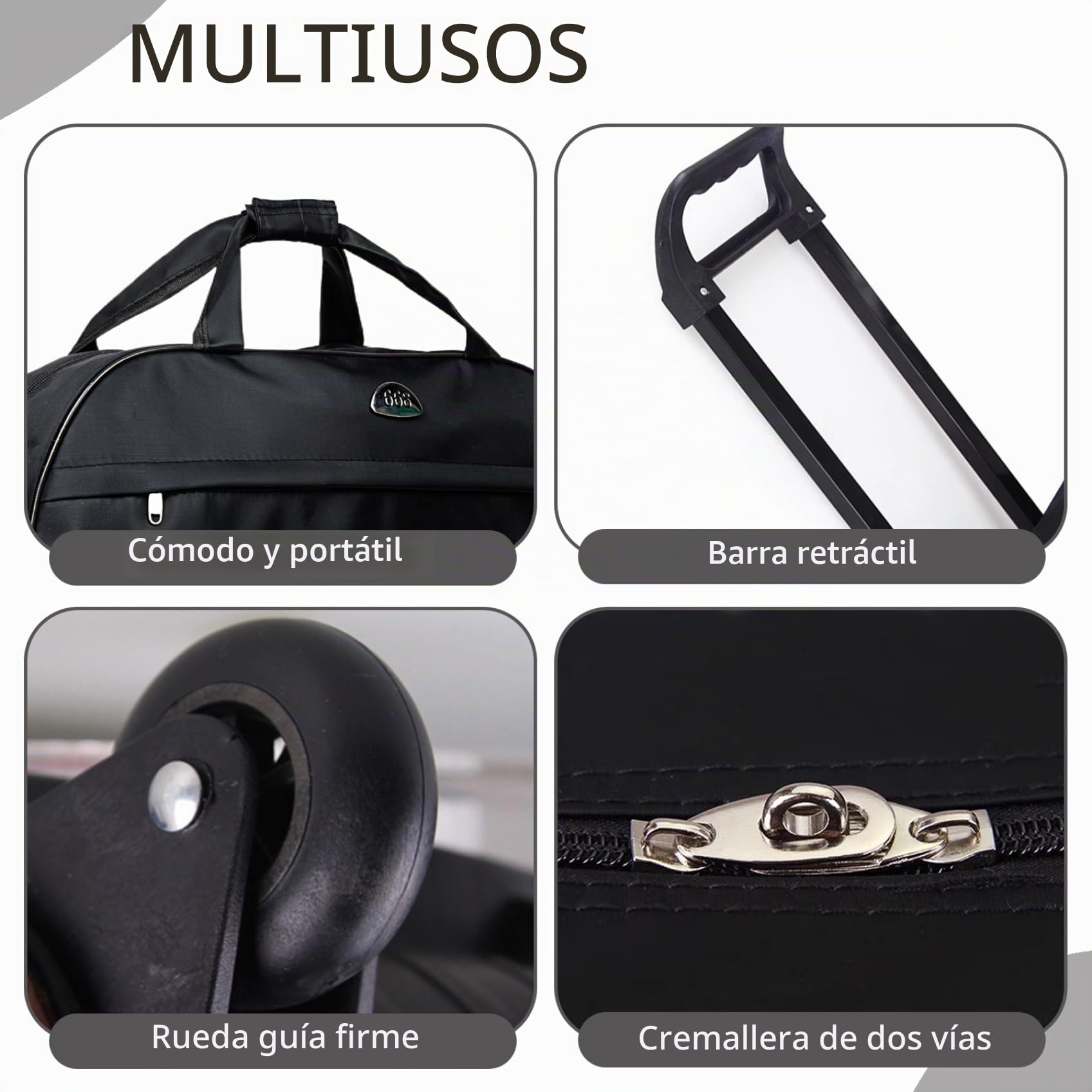 Bolsa de Lona Enrollable con Ruedas Bolsa de Lona de Gran Capacidad con Ruedas Bolso Impermeable con Ruedas y Mango de Llevar en la Bolsa Weekender Bolsas de Viaje de Moda para Mujeres y Hombres, Bol