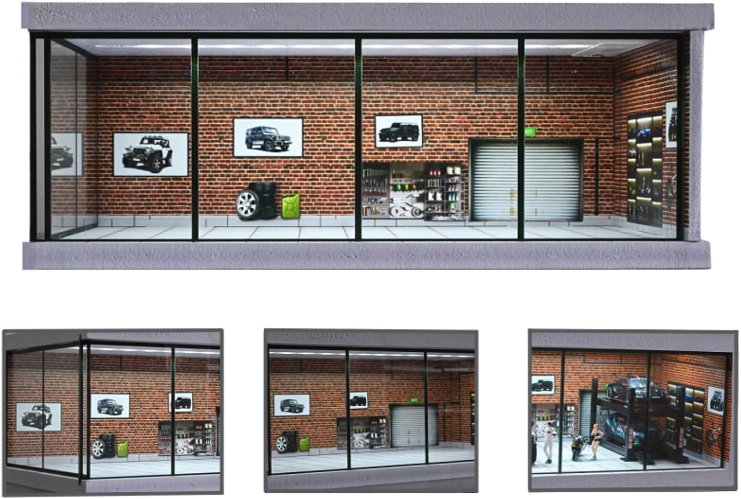 Amazon.com: 1/43 Scale Diorama Car Garage Model, Fits for 1/43 Die