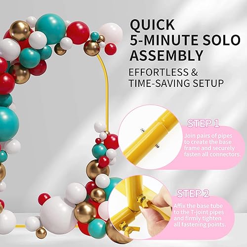 Miniatura 4 de Soporte de fondo de arco de 7.2 pies para fiesta, soporte de arco de boda para ceremonia, fiesta de cumpleaños, baby shower, cabina de fotos, fácil