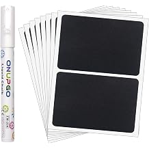 ONUPGO 20 Pack Chalkboard Labels, 4" X 6" Reusable Blackboard Stickers, Waterproof Chalkboard Sticker for Jars, Parties Decoration, Craft Rooms, Weddings, Storage, Organize Your Home & Kitchen