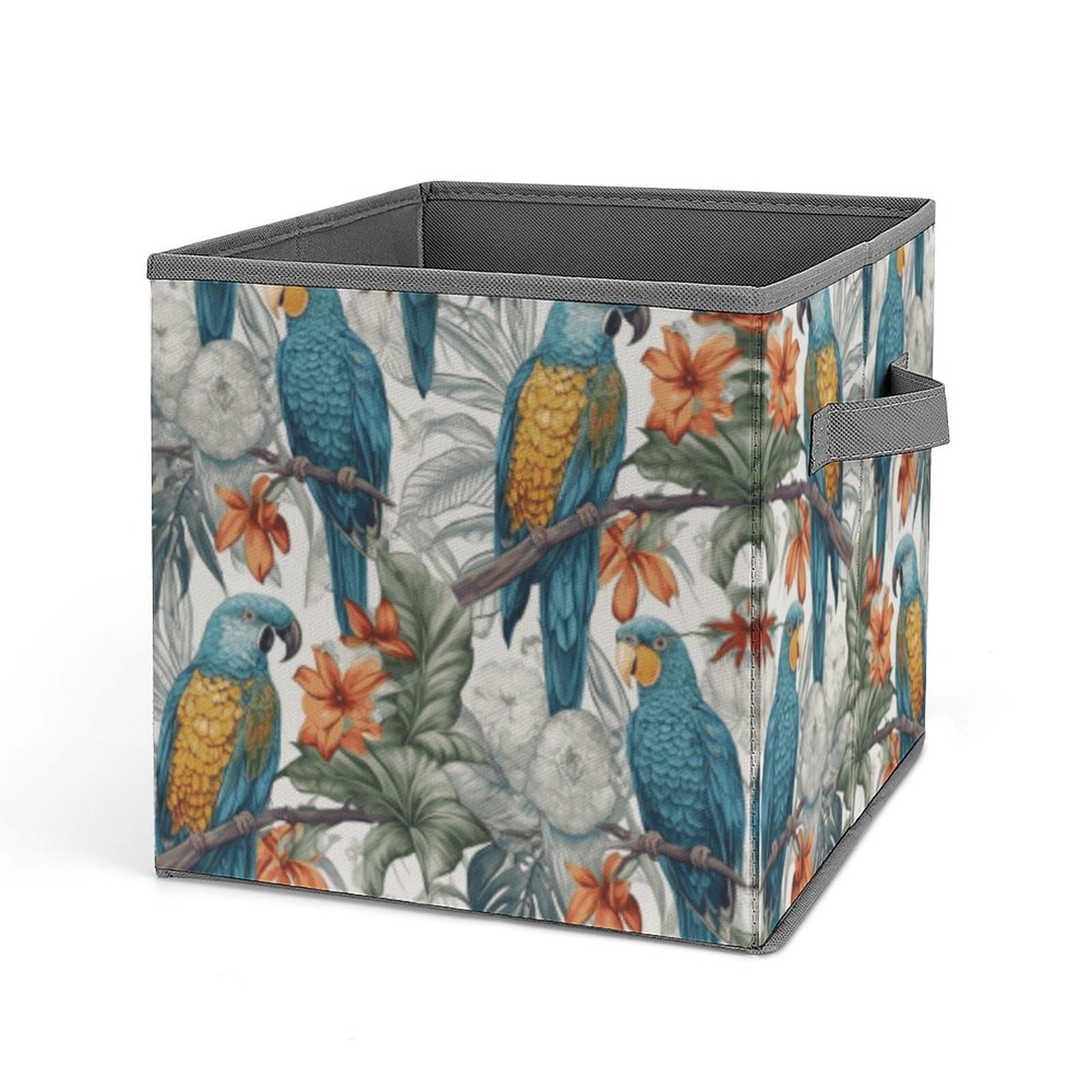 Bacs de rangement pour vêtements pliables motif perroquet boîte de rangement dressing