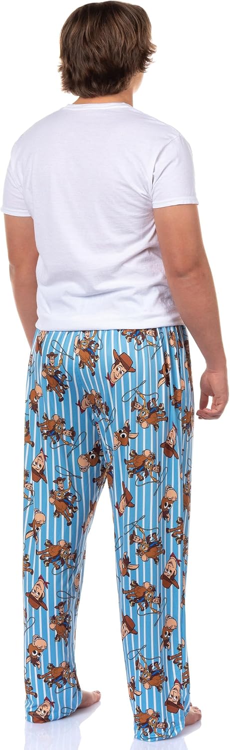 Disney Toy Story Pajamas Men's Woody and Bullseye Lasso Stipe Lounge Sleep Pants