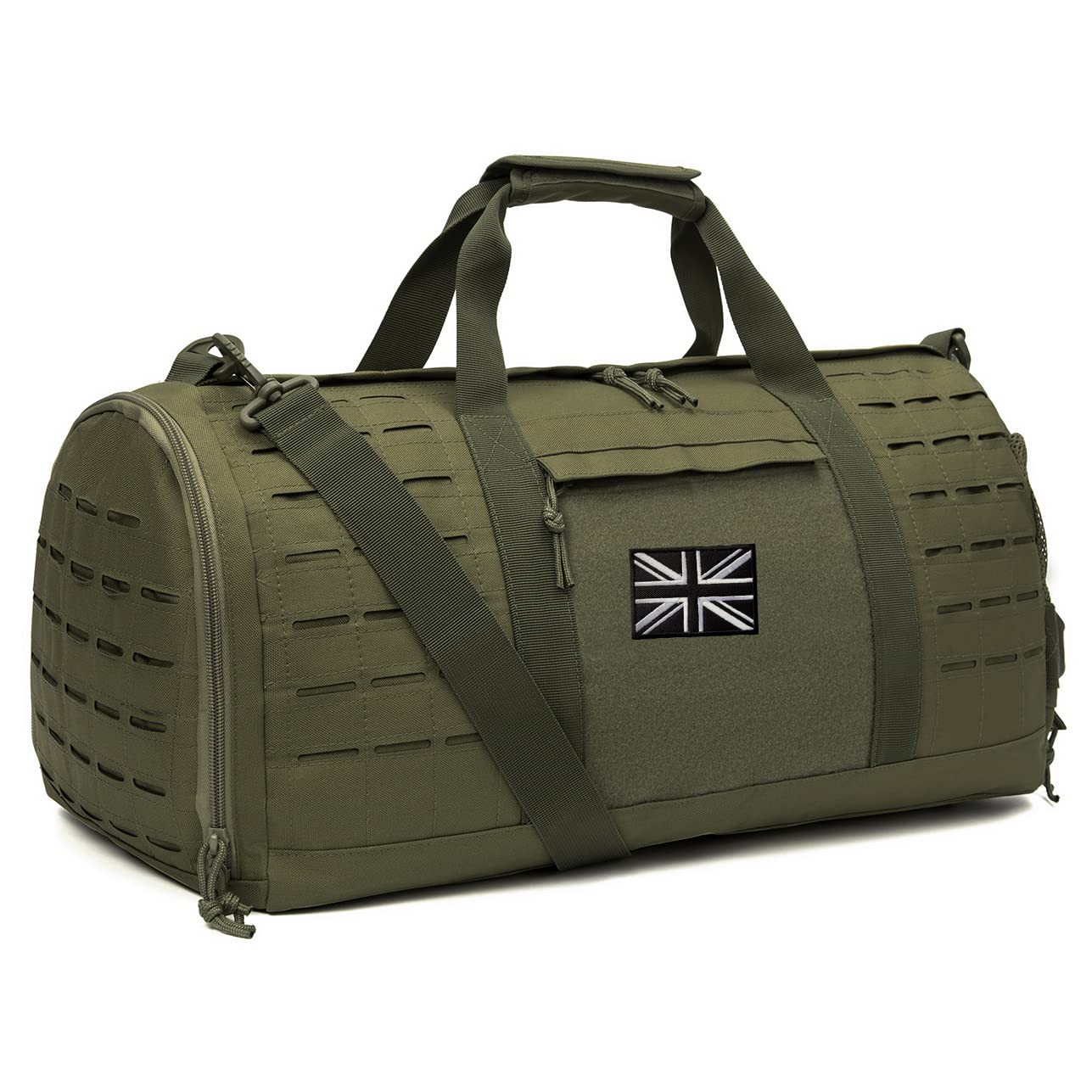 QT&QY 40L Military Tactical Duffle for Men - Sport Gym Fitness Tote Travel Bag With Shoe Compartment for Training, Workout, Football - Weekender