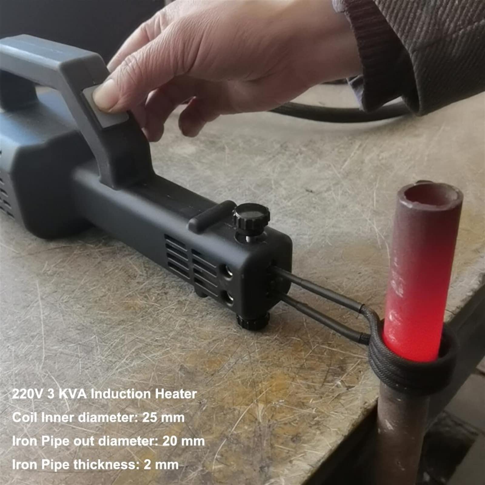 Zestaw magnetycznej nagrzewnicy indukcyjnej Mini nagrzewnica indukcyjna 3KVA 100KHZ do zapieczonej śruby i zardzewiałej nakrętki w garażu samochodowym Do bezpłomieniowego ogrzewania samochodowego